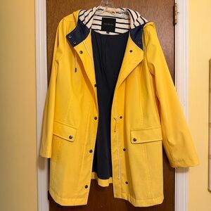 Talbots Vibrant Yellow Jacket with Navy Accents